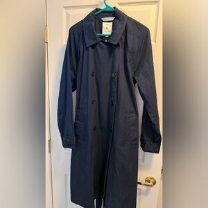 Free Assembly Navy Double-Breasted Trench Coat – XL